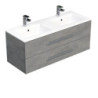 Koupelnová skříňka s umyvadlem SAT Cube Way 120x53x46 cm beton mat CUBE461202BEMOD