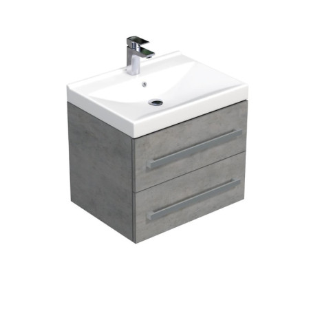 Koupelnová skříňka s umyvadlem SAT Cube Way 60x53x46 cm beton mat CUBE46602BEVER