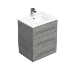 Koupelnová skříňka s umyvadlem SAT Cube Way 60x76,5x46 cm beton mat CUBE46603BEMOD