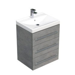 Koupelnová skříňka s umyvadlem SAT Cube Way 60x76,5x46 cm beton mat CUBE46603BEVER
