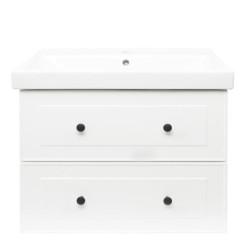 Koupelnová skříňka s umyvadlem Naturel Forli 80x45x46 cm bílá lesk FORLI80BIUVER