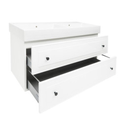 Koupelnová skříňka s umyvadlem Naturel Forli 120x45x46 cm bílá lesk FORLI120BIUSAT