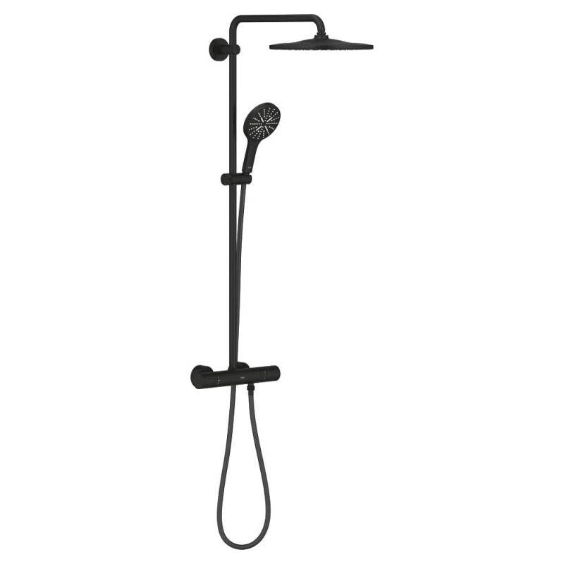 Sprchový systém GROHE Rainshower SmartActive s termostatickou baterií Phantom black 22119KF0