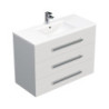Koupelnová skříňka s umyvadlem SAT Cube Way 100x76,5x46 cm bílá lesk CUBE461003BIMOD