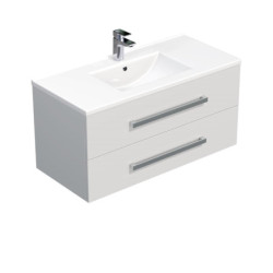 Koupelnová skříňka s umyvadlem SAT Cube Way 100x53x46 cm bílá lesk CUBE461002BIMOD