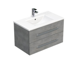 Koupelnová skříňka s umyvadlem SAT Cube Way 80x53x46 cm beton mat CUBE46802BEMOD