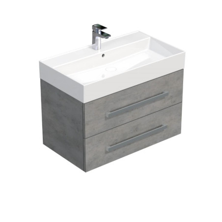 Koupelnová skříňka s umyvadlem SAT Cube Way 80x53x46 cm beton mat CUBE46802BESAT