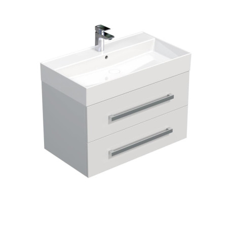 Koupelnová skříňka s umyvadlem SAT Cube Way 80x53x46 cm bílá lesk CUBE46802BISAT