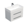 Koupelnová skříňka s umyvadlem SAT Cube Way 80x53x46 cm bílá lesk CUBE46802BISAT