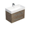 Koupelnová skříňka s umyvadlem SAT Cube Way 80x53x46 cm dub Wellington mat CUBE46802DWSAT