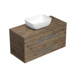 Koupelnová skříňka s krycí deskou SAT Cube Way 100x53x46 cm dub Wellington mat CUBE461003DWSAT45