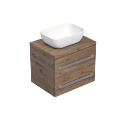 Koupelnová skříňka s krycí deskou SAT Cube Way 60x53x46 cm dub Wellington mat CUBE461603DW45