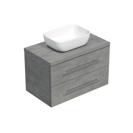 Koupelnová skříňka s krycí deskou SAT Cube Way 80x53x46 cm beton mat CUBE46803BE45