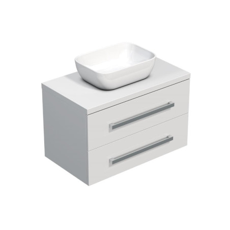 Koupelnová skříňka s krycí deskou SAT Cube Way 80x53x46 cm bílá lesk CUBE46803BI45