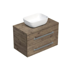 Koupelnová skříňka s krycí deskou SAT Cube Way 80x53x46 cm dub Wellington mat CUBE46803DW45