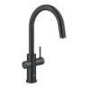 Dřezová baterie GROHE Blue Home s výpustí velvet black 31541KS0