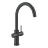 Dřezová baterie GROHE Blue Home s výpustí velvet black 31455KS1