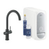 Dřezová baterie GROHE Blue Home s výpustí velvet black 31455KS1