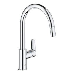 Dřezová baterie GROHE BauEdge s vytahovací sprškou chrom 30536000
