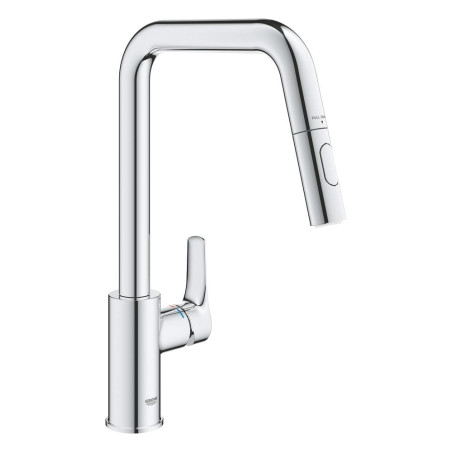 Dřezová baterie GROHE Eurosmart 2021 s vytahovací sprškou, 2 proudy chrom 30619000