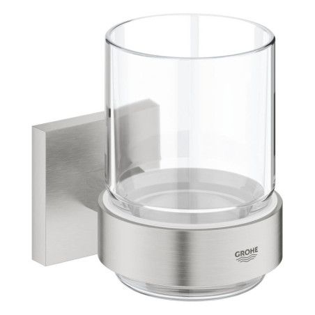 Sklenička GROHE Start Cube Accessoriess držákem supersteel 41097DC0