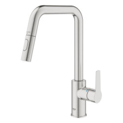 Dřezová baterie GROHE Start 2021 s vytahovací sprškou, 2 proudy supersteel 30631DC0
