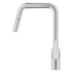 Dřezová baterie GROHE Start 2021 s vytahovací sprškou, 2 proudy supersteel 30631DC0