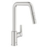 Dřezová baterie GROHE Start 2021 s vytahovací sprškou, 2 proudy supersteel 30631DC0