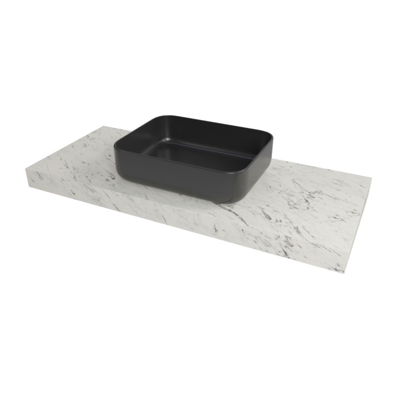 Deska pod umyvadlo Naturel Dolce 123,5x8x50 cm mramor Carrara bílá mat DO12050MCB