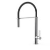 Dřezová baterie TRES Cocina se silikonovým ramínkem černá/chrom 20548702