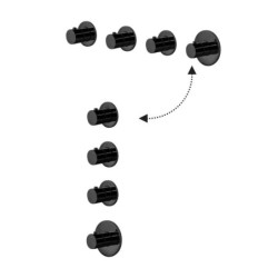 Vanová baterie Paffoni bez podomítkového tělesa černá MDE019NO