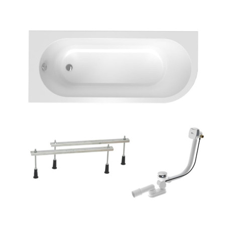 Asymetrická vana Laguna Rajka 170x72,5 cm akrylát levá SIKOVRAJ170LAPN