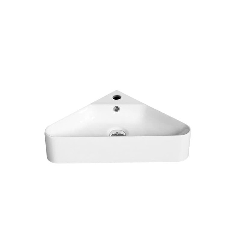 Rohové umyvadlo SAT Mood 56x34 cm otvor pro baterii, s přepadem SATM5634