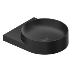 Umyvadlo Ravak Yard 40,5x50 cm černá mat bez otvoru pro baterii, bez přepadu XJX0D040000