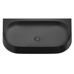 Umyvadlo Ravak Yard 80,5x50 cm černá mat bez otvoru pro baterii, bez přepadu XJX0D080000