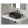 Umyvadlo na desku Ravak Ceramic Slim 55x37 cm černá mat bez otvoru pro baterii, bez přepadu XJX0D155001