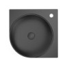 Umyvadlo Ravak Yard 45x45 cm černá mat otvor pro baterii, bez přepadu XJX0D245000