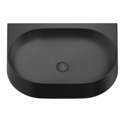 Umyvadlo Ravak Yard 60,5x50 cm černá mat otvor pro baterii, bez přepadu XJX0D260002