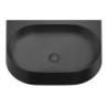 Umyvadlo Ravak Yard 60,5x50 cm černá mat otvor pro baterii, bez přepadu XJX0D260002