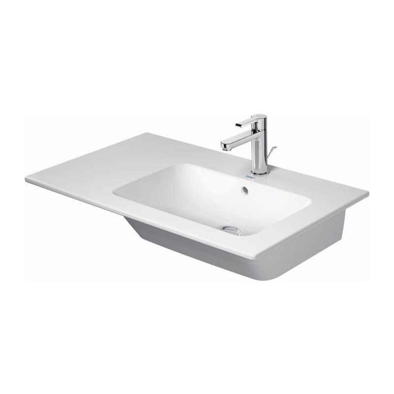 Duravit ME by Starck asymetrické umyvadlo 830x490 mm, s WonderGliss, bílá 23468300601
