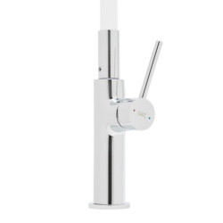 Dřezová baterie SAT se silikonovým ramínkem bílá/chrom SATBSD290B