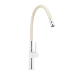 Dřezová baterie SAT se silikonovým ramínkem béžová/chrom SATBSD290BE