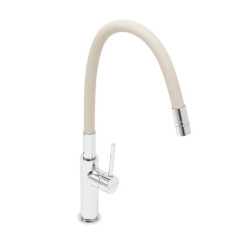 Dřezová baterie SAT se silikonovým ramínkem béžová/chrom SATBSD290BE