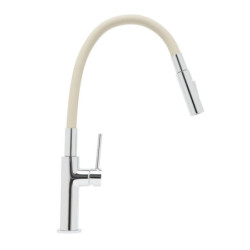 Dřezová baterie SAT se silikonovým ramínkem béžová/chrom SATBSD290BE2F