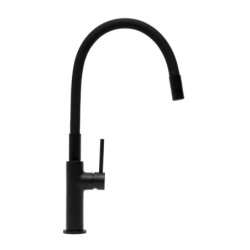 Dřezová baterie SAT se silikonovým ramínkem černá matná SATBSD290CM