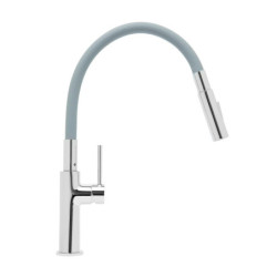 Dřezová baterie SAT se silikonovým ramínkem šedá/chrom SATBSD290S2F