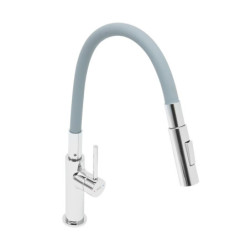 Dřezová baterie SAT se silikonovým ramínkem šedá/chrom SATBSD290S2F