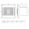 Haco ventilátor s žaluzií a časovým doběhem AVPRO120T