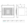 Haco Ventilátor stěnový bílý s žaluzií AVPRO100S