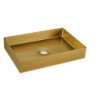 Umyvadlo na desku ve zlaté barvě SAT Aurum 55x38 cm bez přepadu SATAUR5538BG